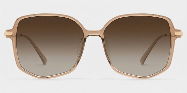 Payton Beige Geometric Sunglasses