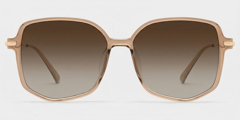 Payton Beige Geometric Sunglasses