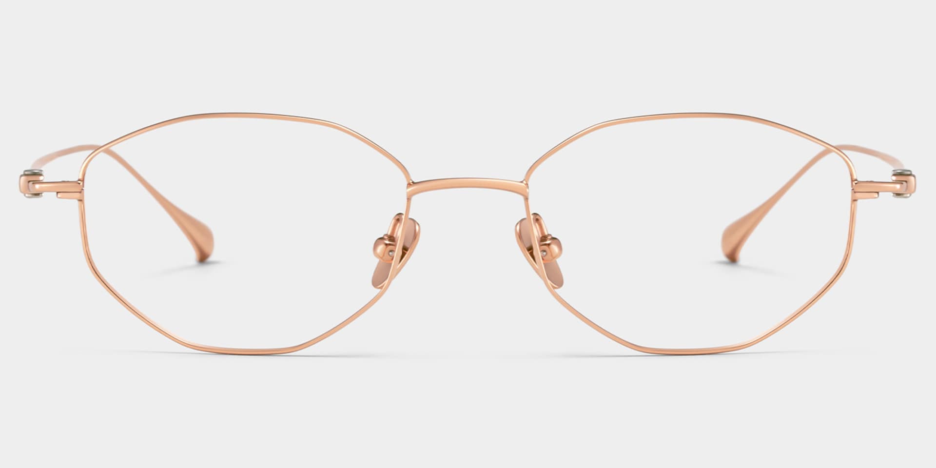 Everett Gold Frame Glasses with Geometric Frame Online |  ZEELOOL4