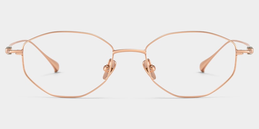Everett Geometric Gold Glasses