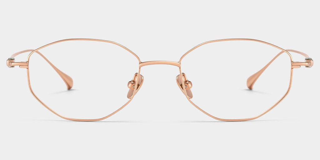 Everett Geometric Gold Glasses