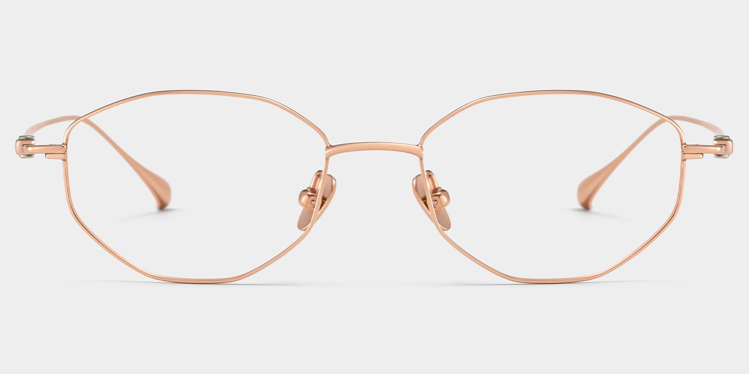 Everett Geometric Gold Glasses