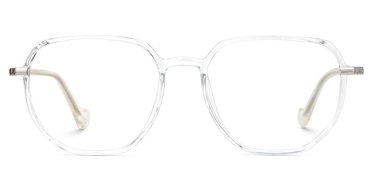 Maura Clear Eyeglasses in Geometric Glasses Frame0