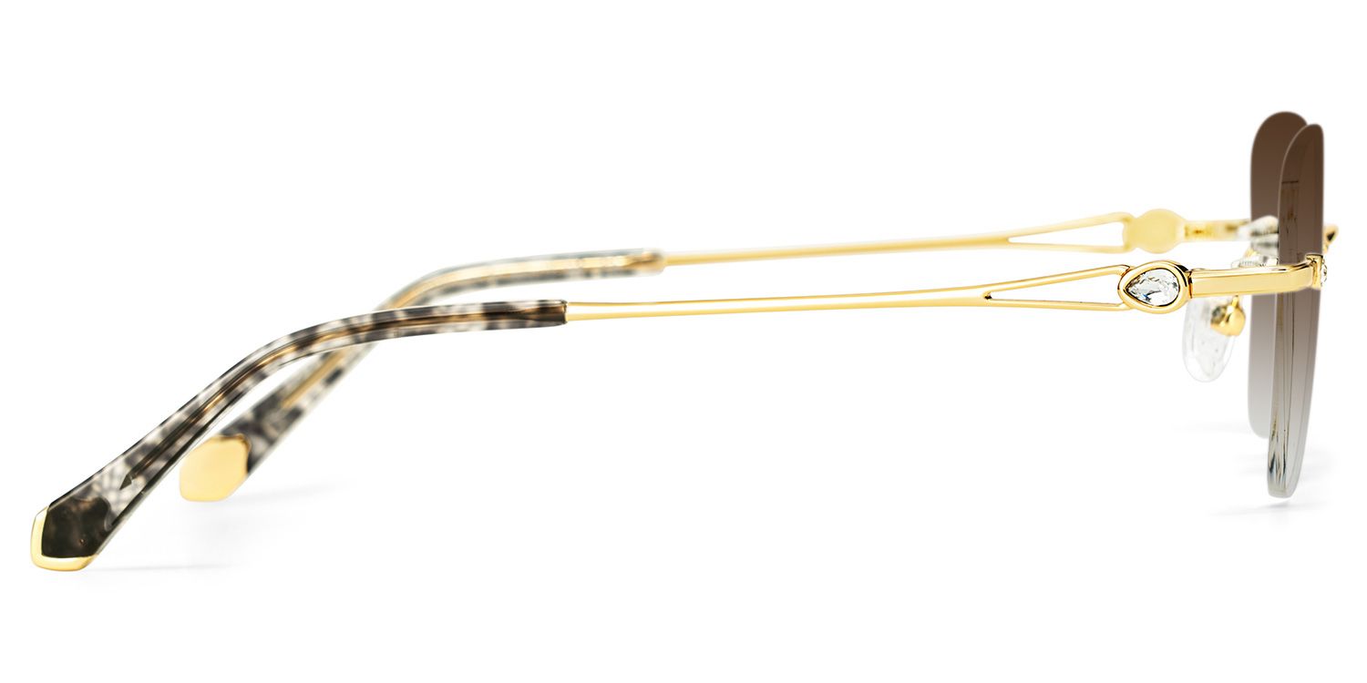 Rectangle Gold Eyeglasses- Seth Metal Frame Glasses3