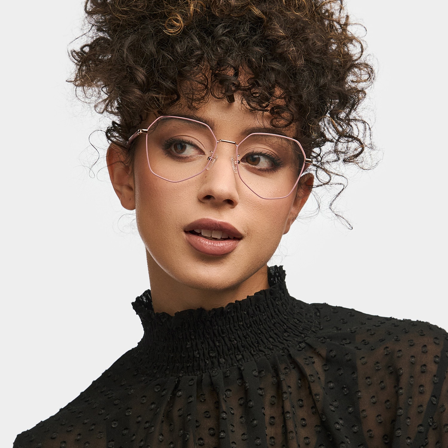 Bivins Geometric Pink Glasses