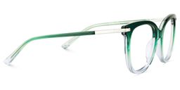 Mailyn Round Green Clear Glasses4