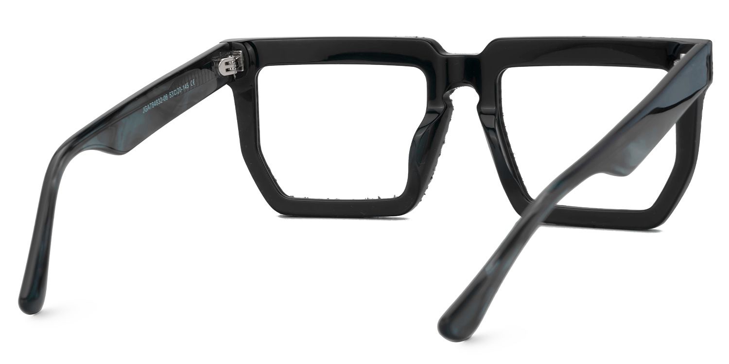 Rectangle Daniela Denim Black Glasses Deals | Zeelool3
