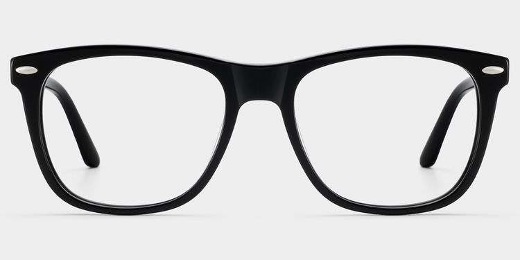 Atlas Black Rectangle Glasses