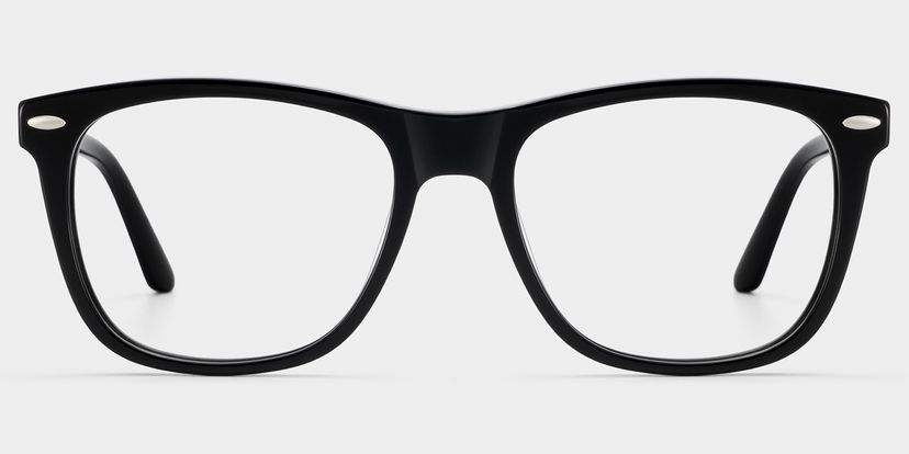 Atlas Black Rectangle Glasses