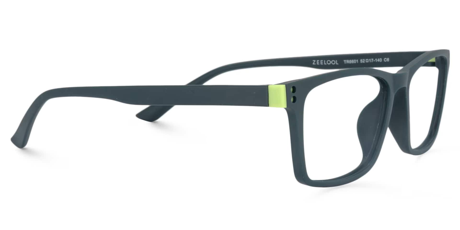 Cheche Rectangle Eyeglasses with Dark Green Frames5