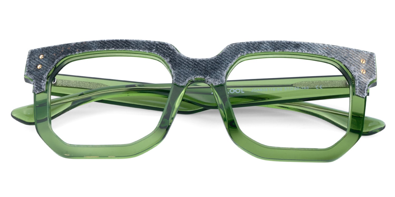 Ramcevic Square Green Glasses2