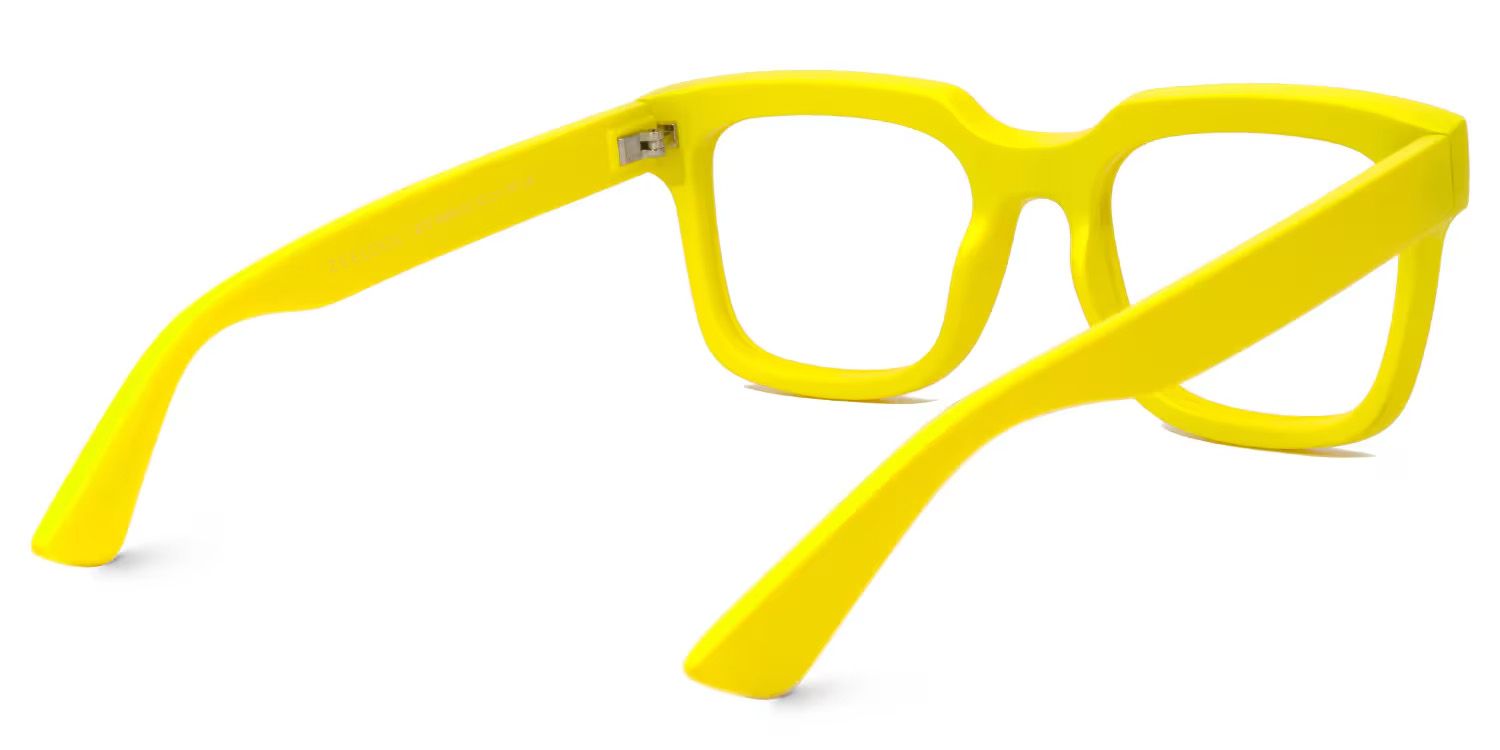 Liizbeett Square Yellow Frame Glasses | Zeelool Optical5