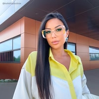 Flair Square Yellow Glasses6