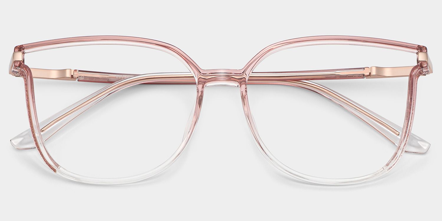 Rodz Square Pink Frame Glasses | Zeelool Optcial1