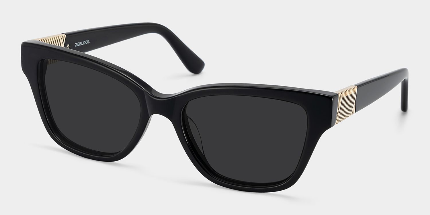Miranda Black Frame Cat Eye Sunglasses for Women | ZEELOOL2