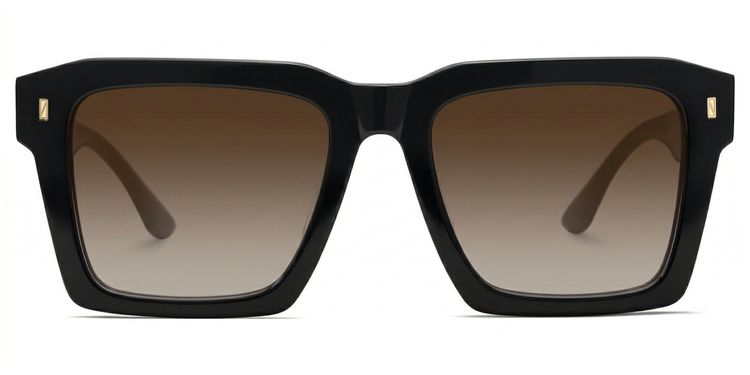 Kenish Square Black Glasses