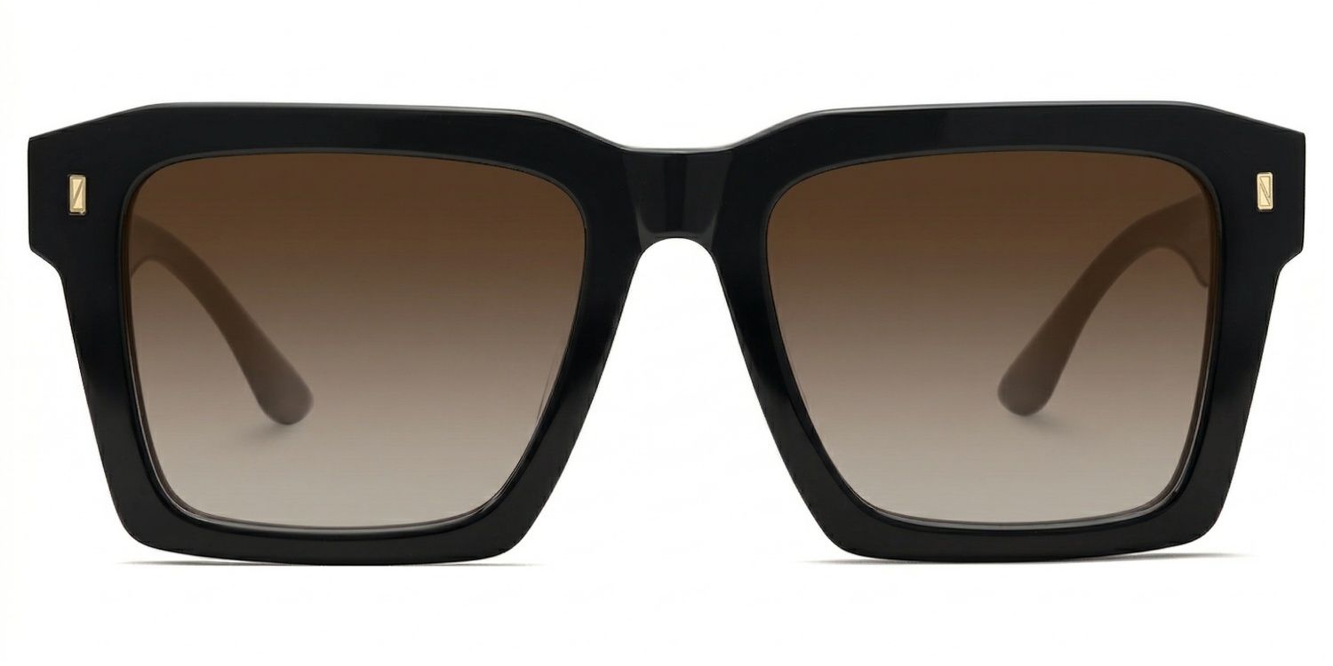 Kenish Square Black Sunglasses for Women & Men | ZEELOOL0