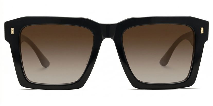 Kenish Black Square Sunglasses