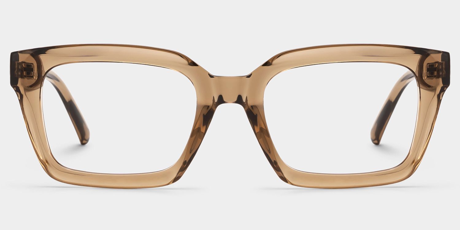 Grover Rectangle Eyeglasses and Beige Color Frames1