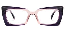 Bueghly Rectangle Purple Glasses0