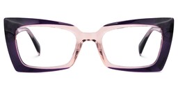 Bueghly Rectangle Purple Glasses0