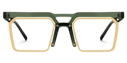Cherelle Rectangle Green Glasses0