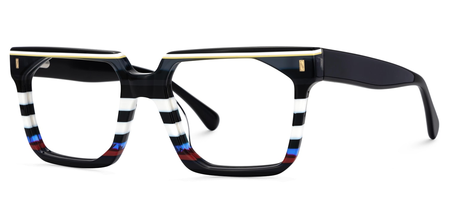 Laguer Rectangle Black Glasses3