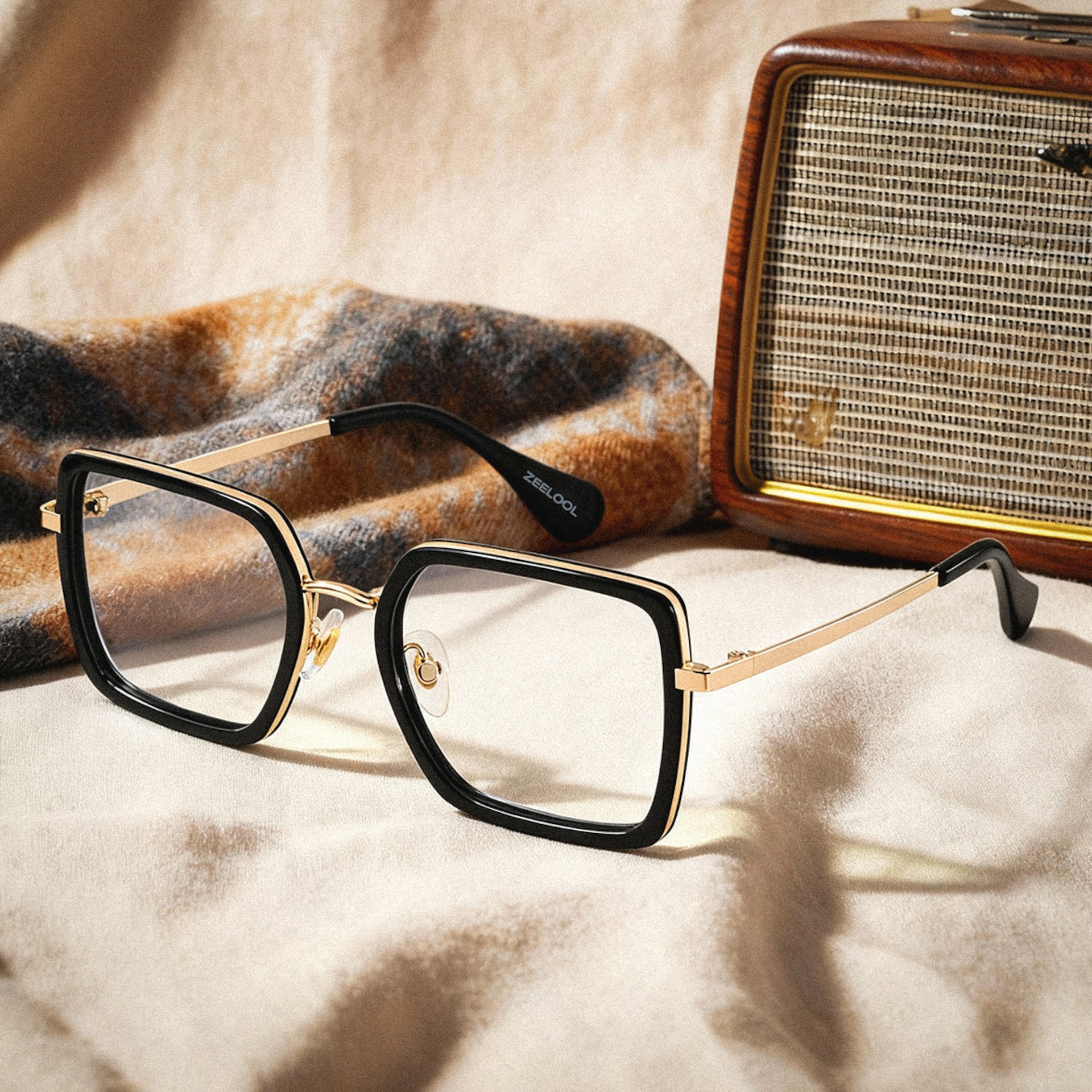 Shane Black Frame Glasses with Square Frame Online | ZEELOOL0