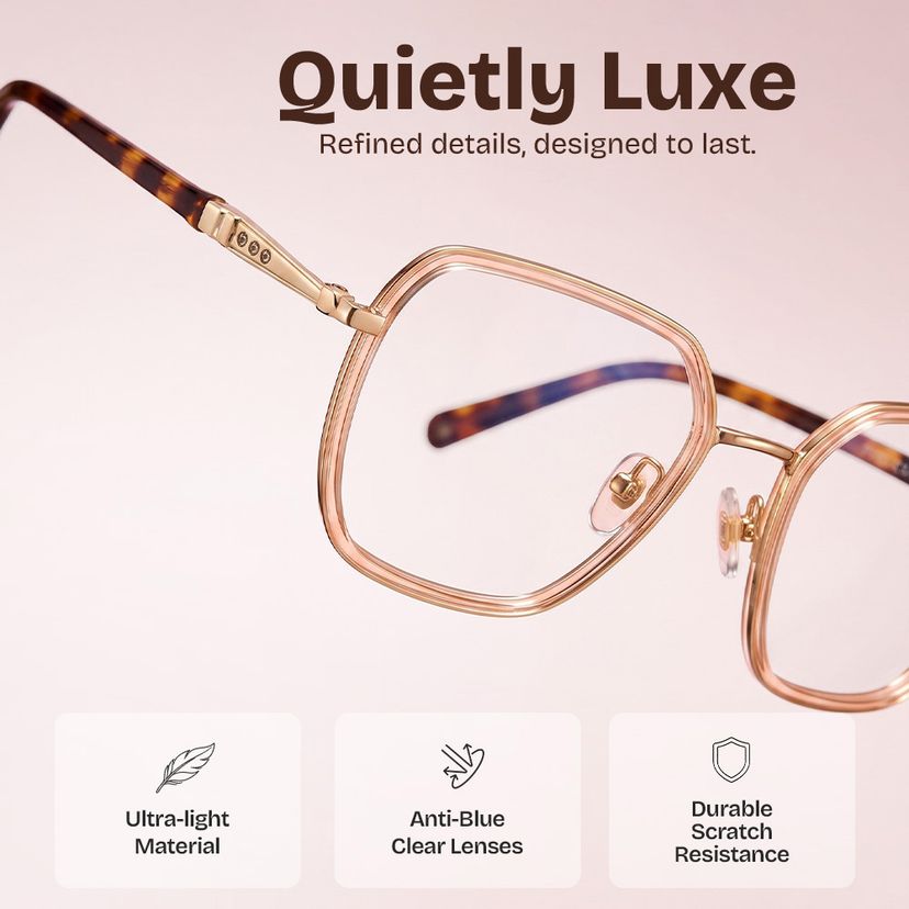 Sophie Pink Geometric Glasses