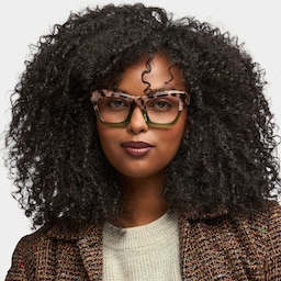 Benitez Square Two-Tone Glasses0