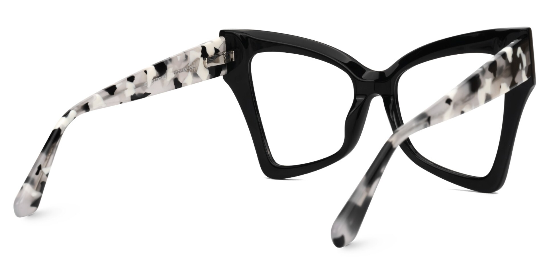 Migial Designer Eyeglasses in Butterfly Black Frame3
