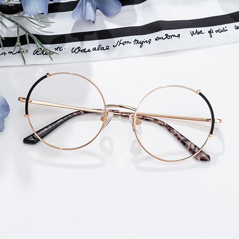 Rindy Round Black Glasses