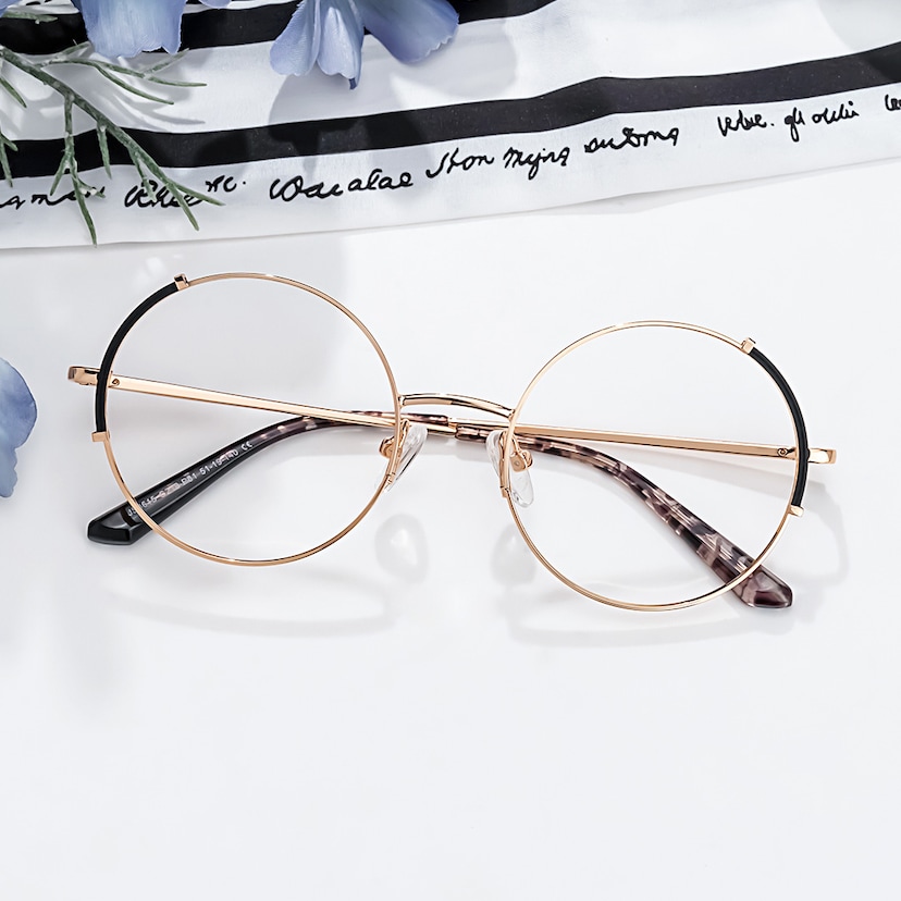 Rindy Round Black Glasses
