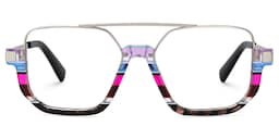 Oromiya Aviator Blue Purple Glasses1