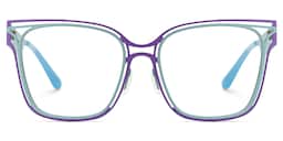 Dacarine Square Purple Blue Glasses1