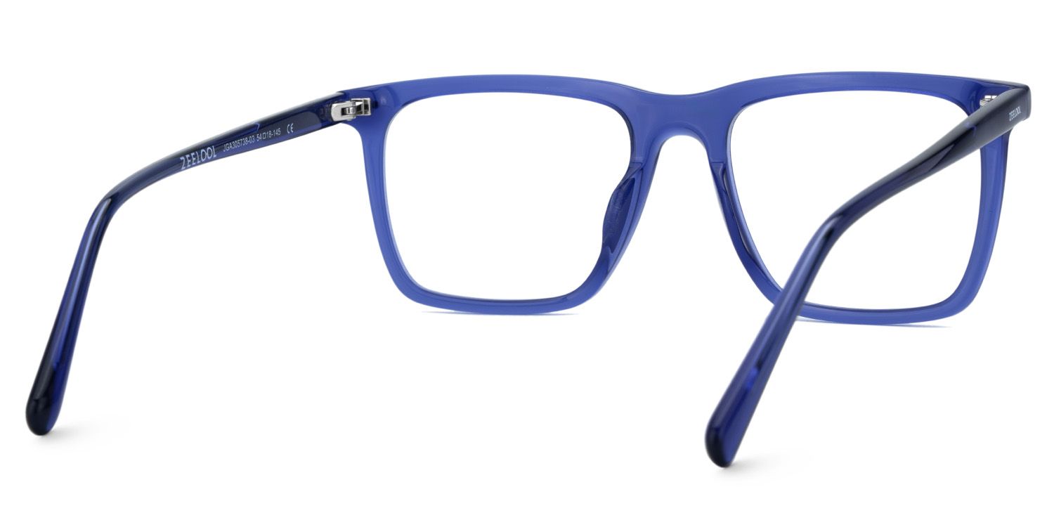Men's Blue Frame Glasses With Square Shape4