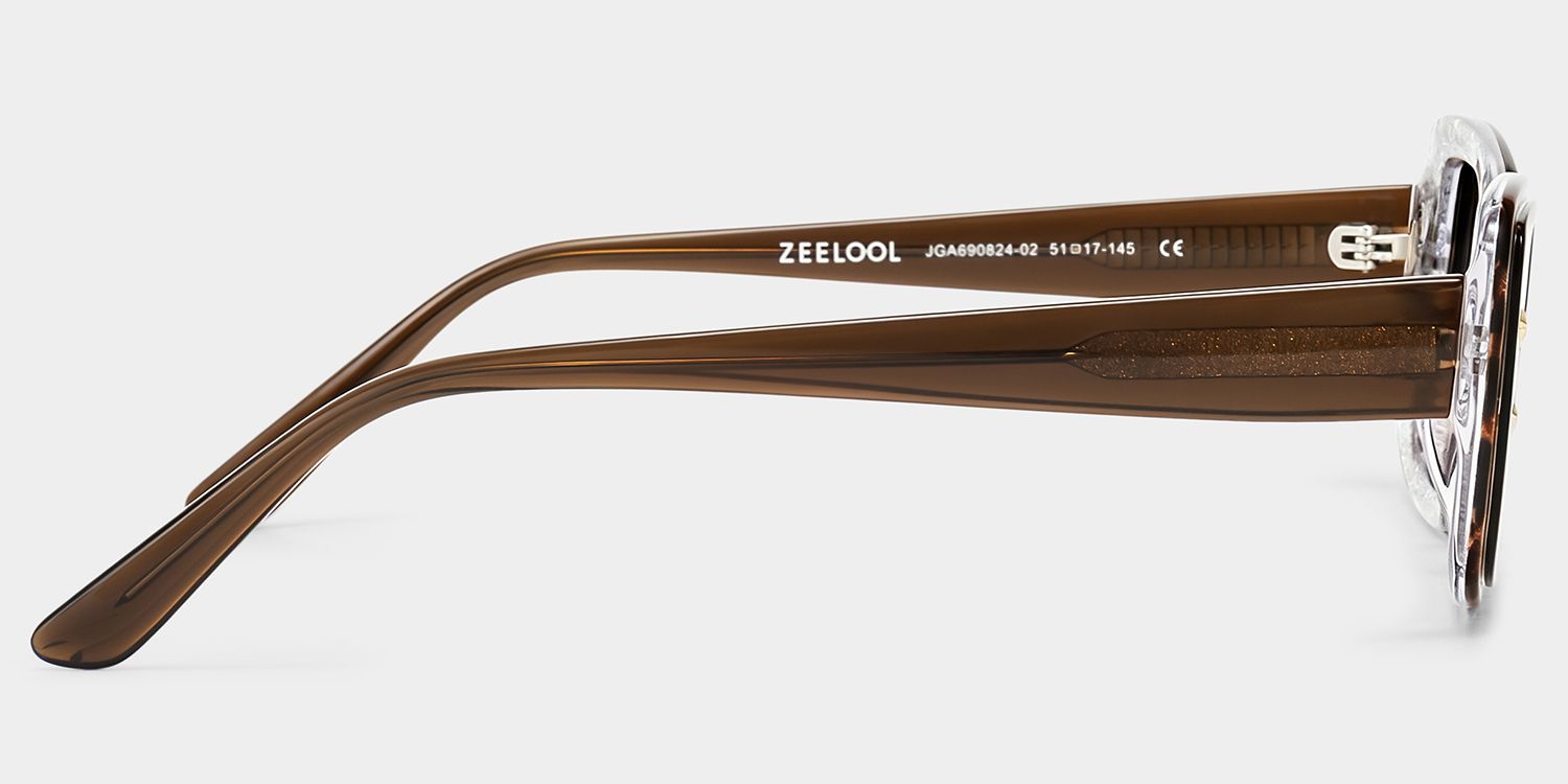 Women's Rectangle Eyeglasses Frames With Leopard Color4