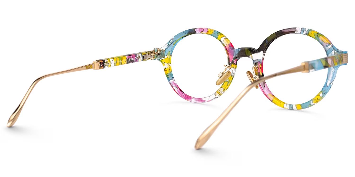 Dylan Round Multicolor TR90 Frame Glasses | Zeelool Optical3