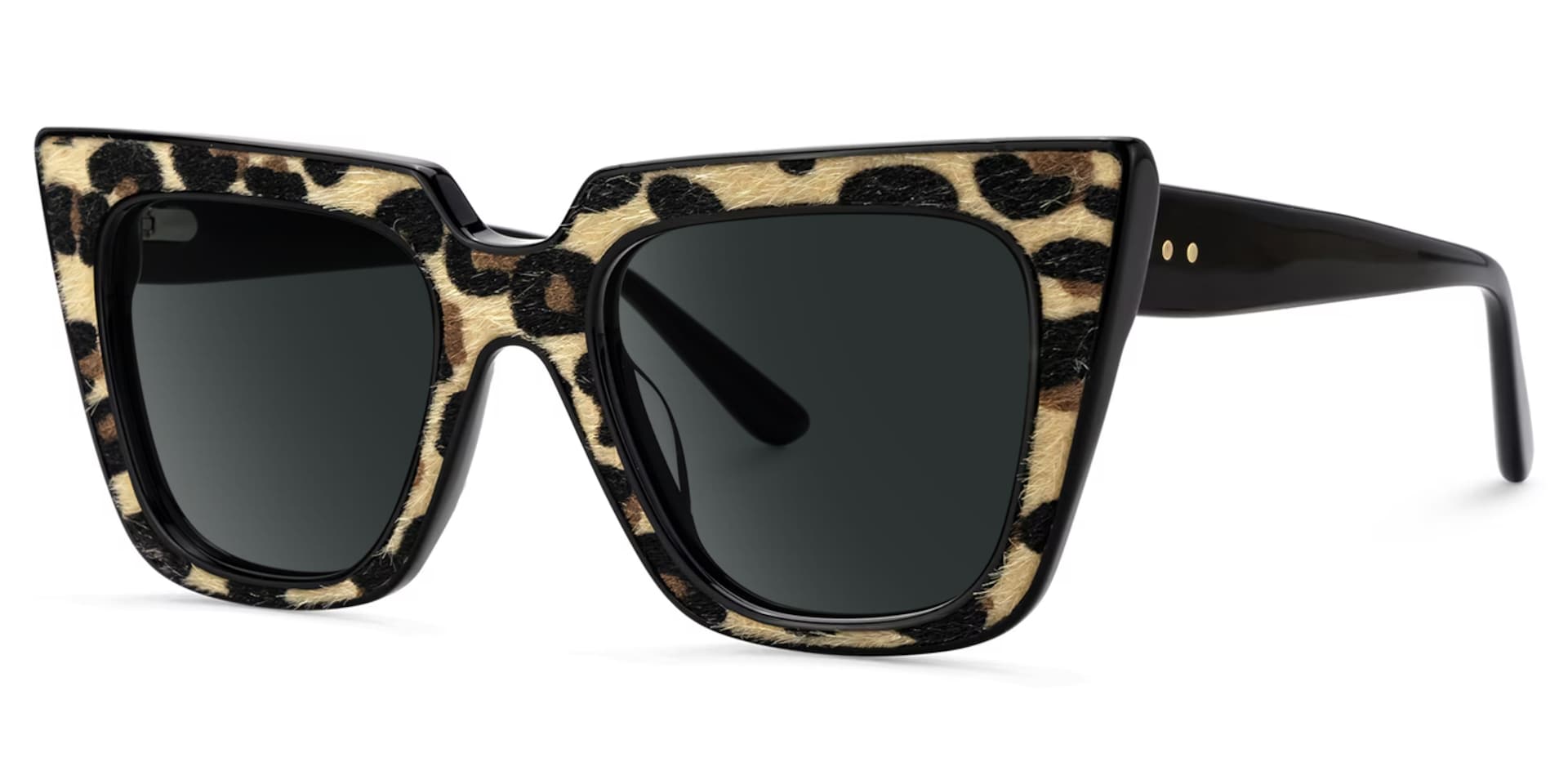 Leopard Print Cat Eye Sunglasses With Black Temple2