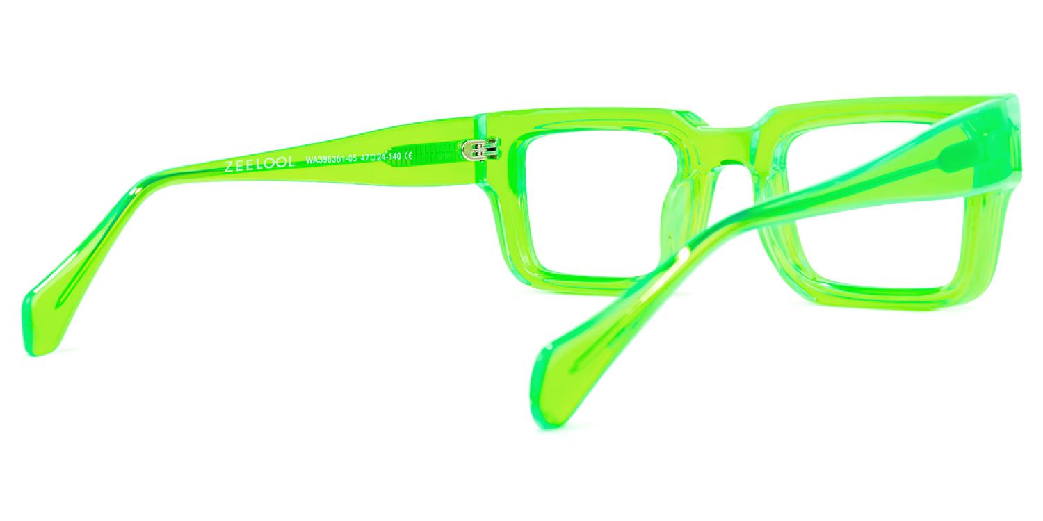 Glaucia Square Green Glasses | Zeelool Glasses3