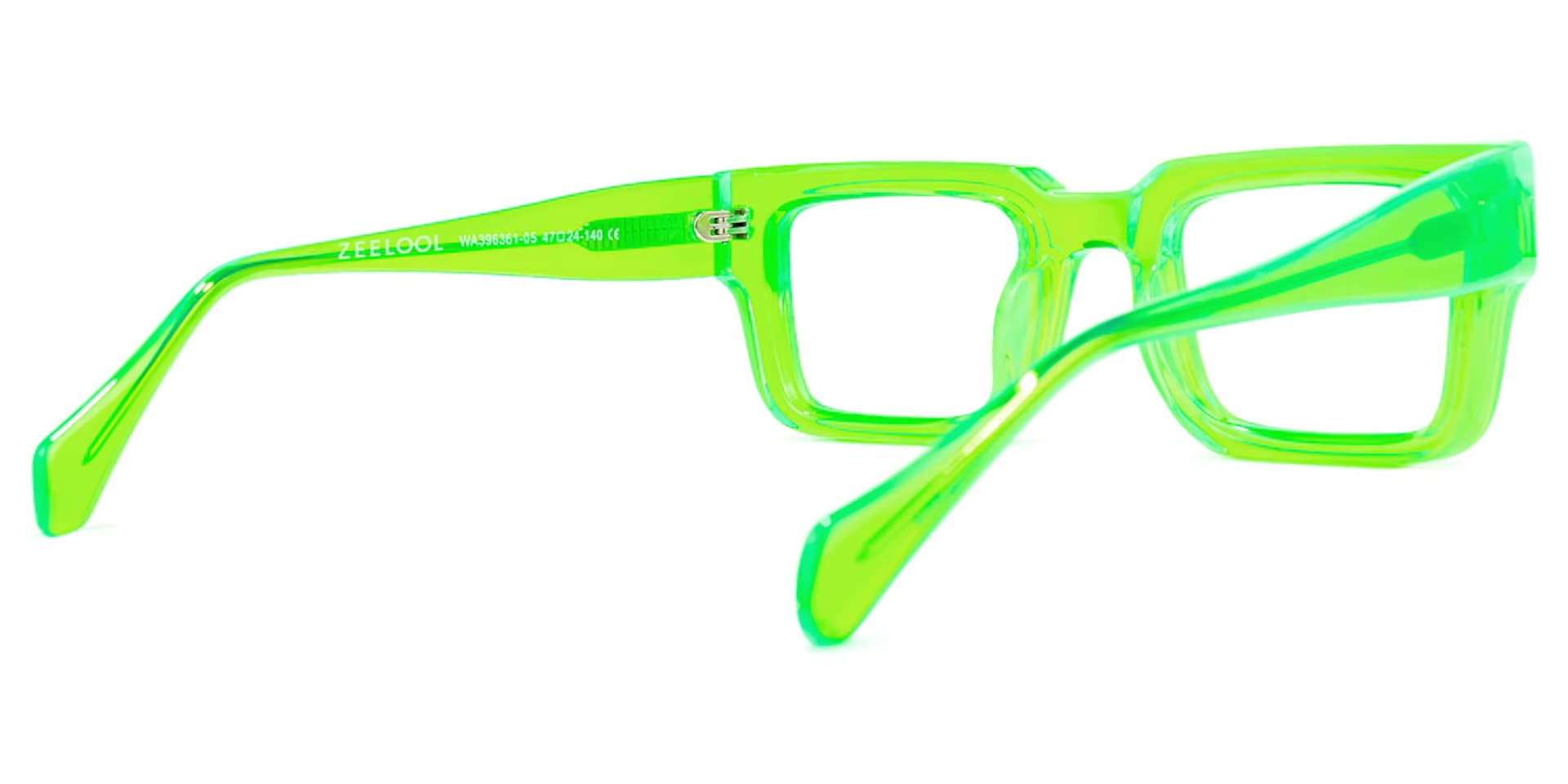 Glaucia Square Green Glasses | Zeelool Glasses3