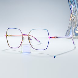 Billie Geometric Iridescent Glasses0