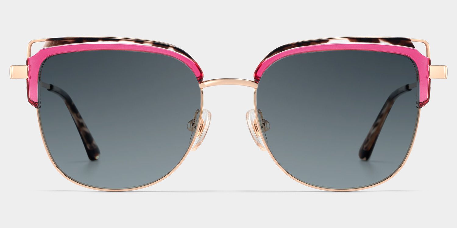 Samson Square Style Pink Tortoise Frame Sunglasses | ZEELOOL