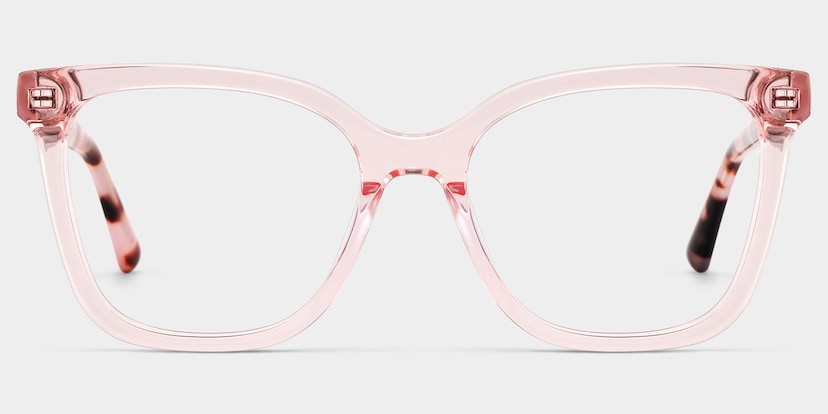 Sage Rectangle Pink Glasses
