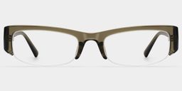 Trevor Clear Brown Rectangle Glasses0