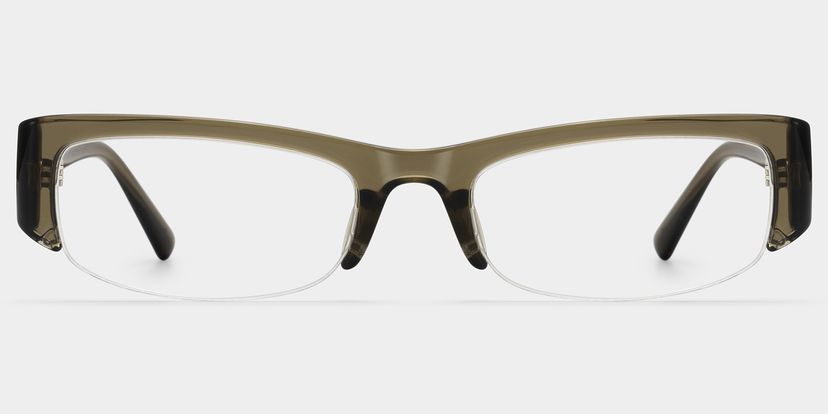 Trevor Clear Brown Rectangle Glasses