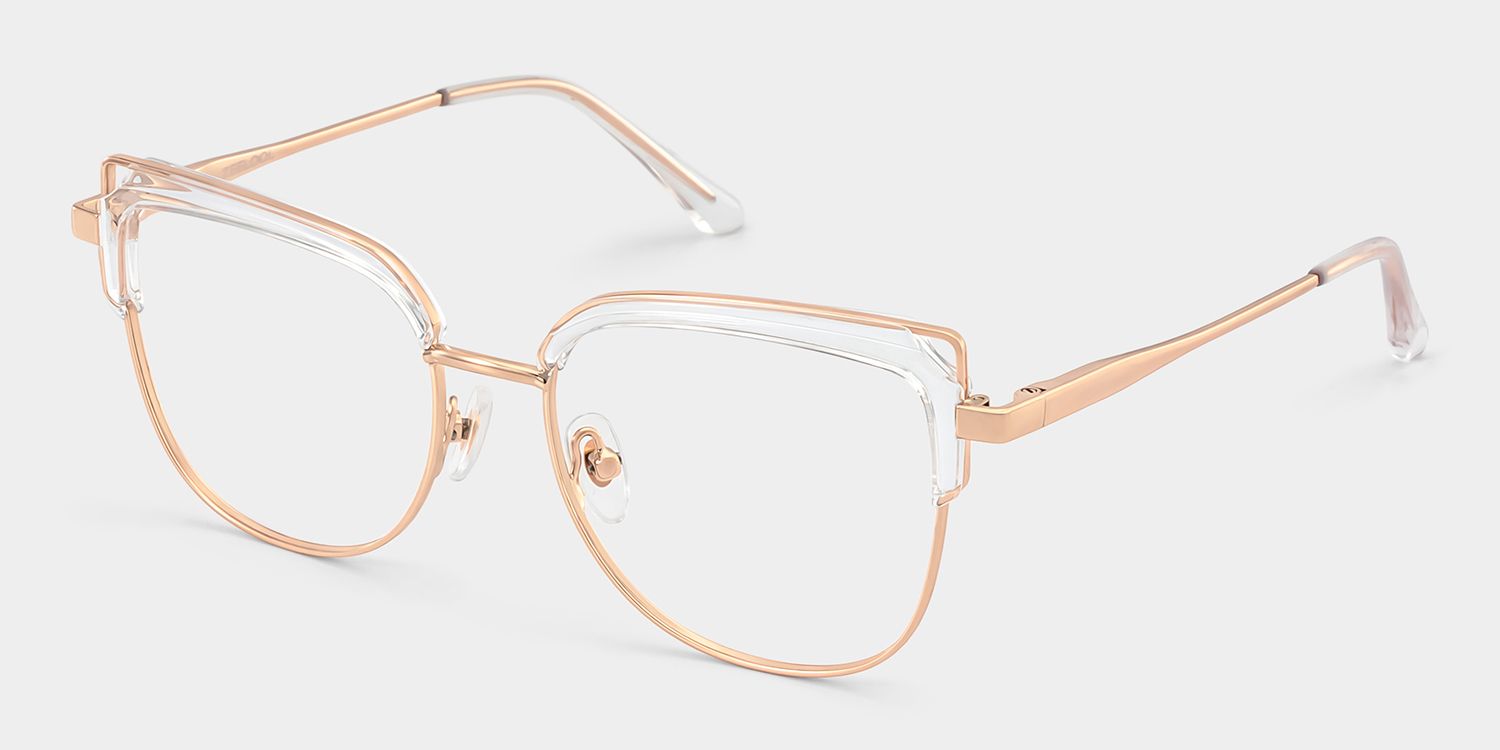 Samson Clear Square Glasses With Adjustable Nose Pads Design