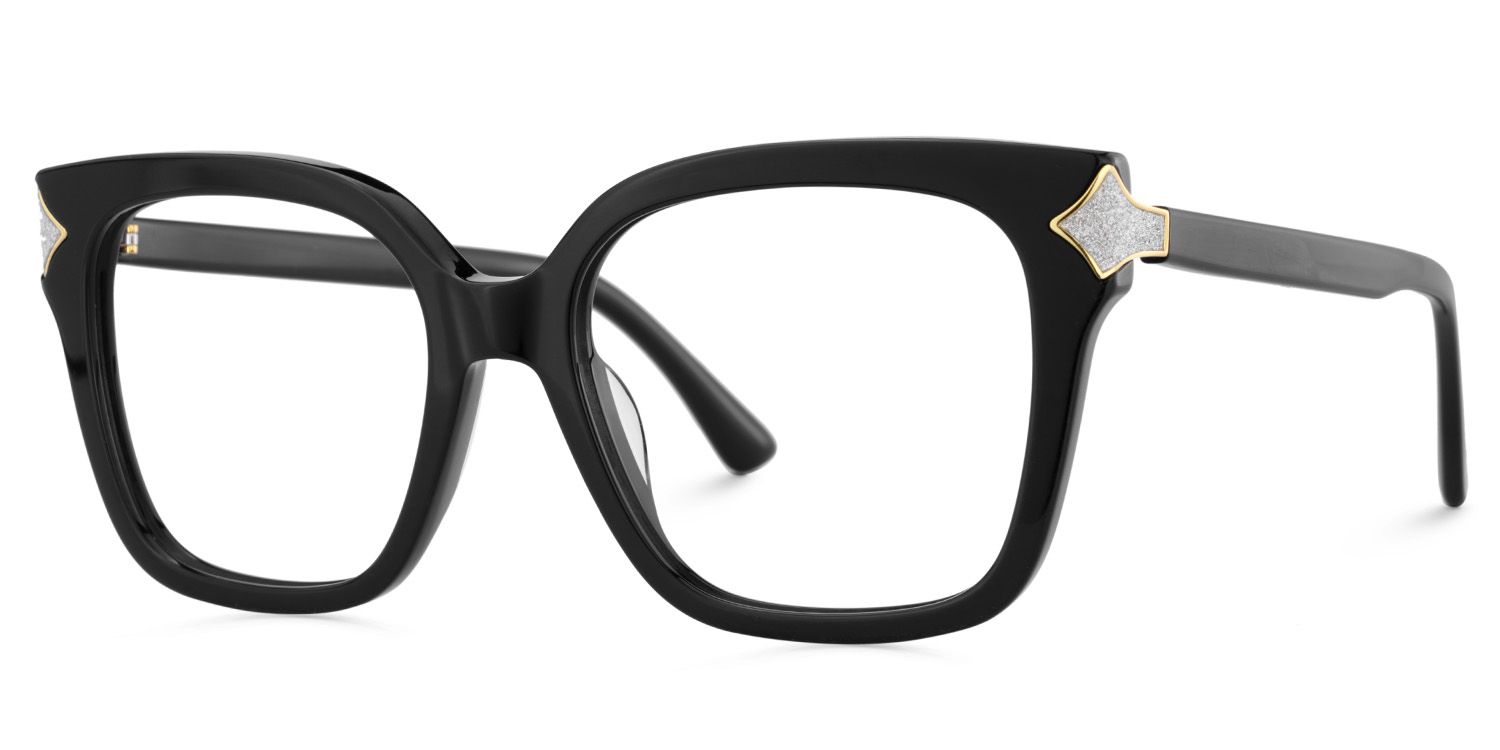 Black Square Frame Glasses - Shakeel on Sale | Zeelool3