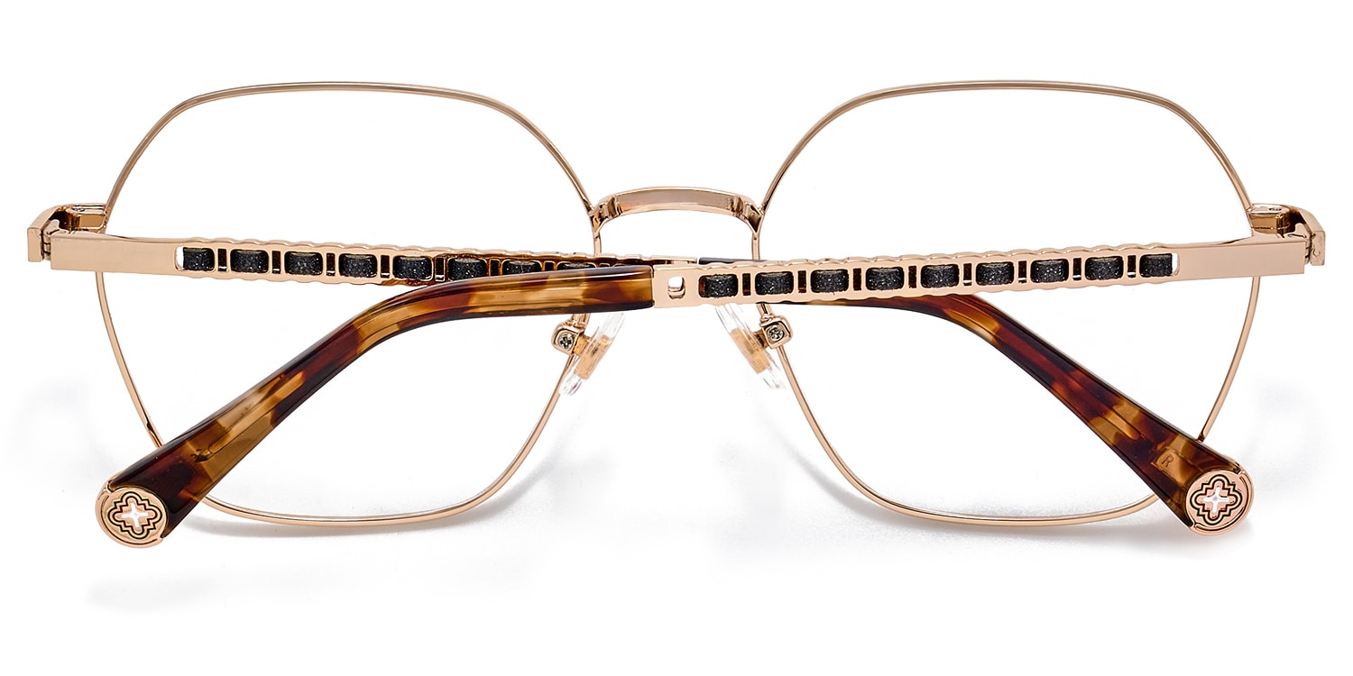 Dunbar Geometric Gold Glasses4