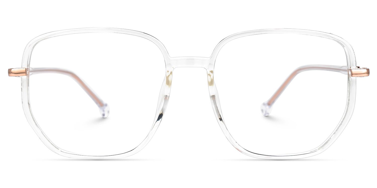 Joana Geometric Clear Glasses0